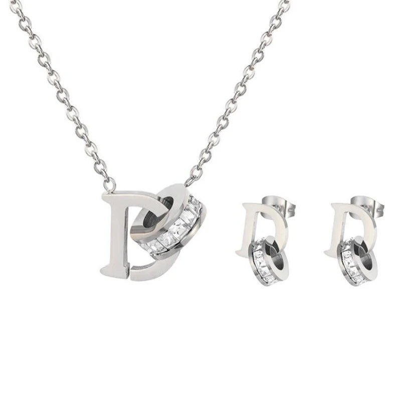 Timeless Stainless Steel Cubic Zirconia Set - Glamora