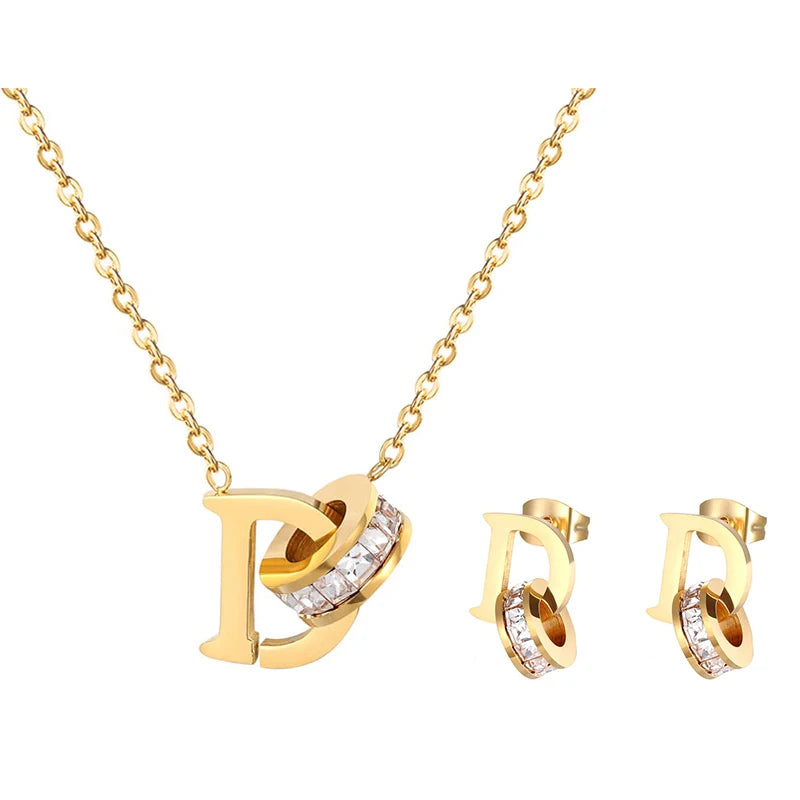 Timeless Stainless Steel Cubic Zirconia Set