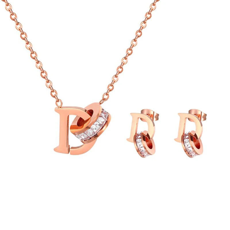 Timeless Stainless Steel Cubic Zirconia Set - Glamora