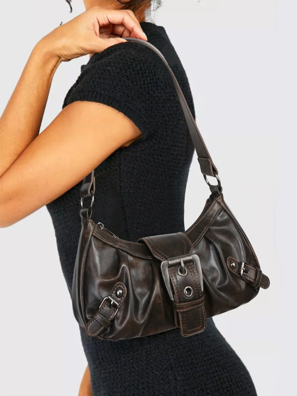 Vintage Leather Bag Stylish Spring Accessory - Glamora
