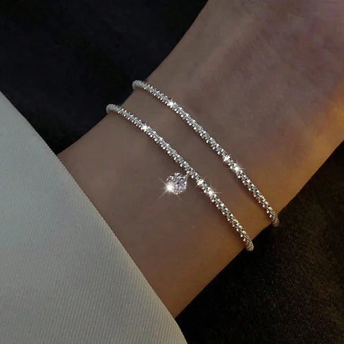 Adjustable 925 Sterling Silver Pearl Bracelet - Glamora