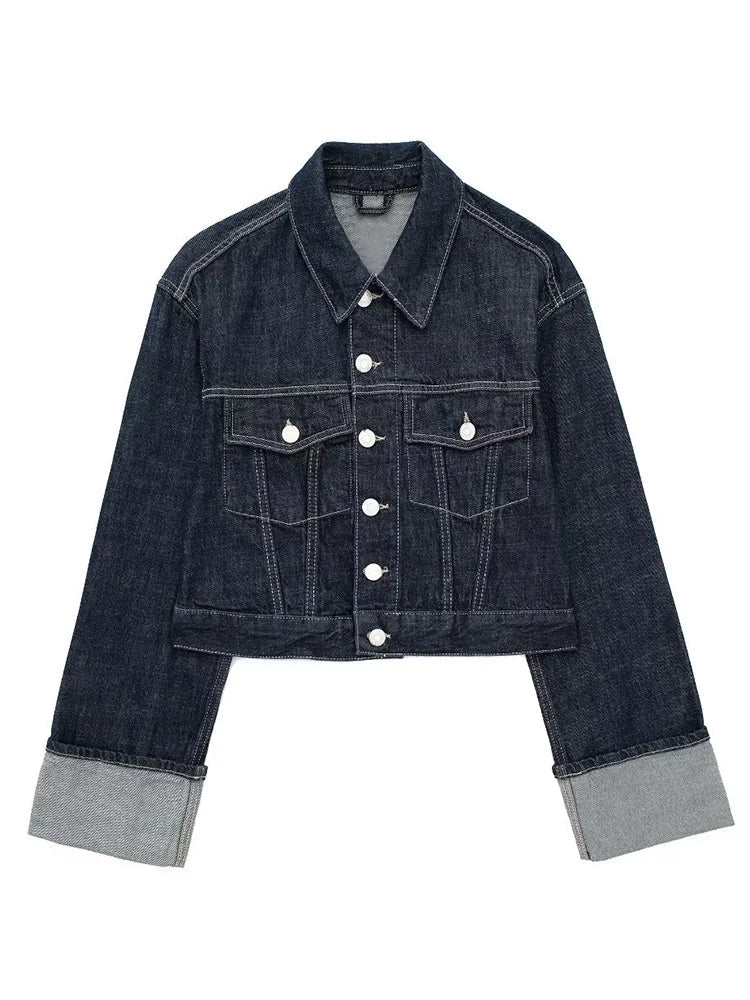 Vintage Denim Jacket And Jeans Set - Glamora