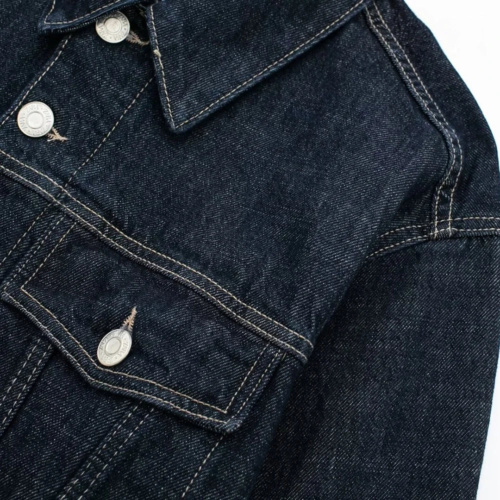 Vintage Denim Jacket And Jeans Set