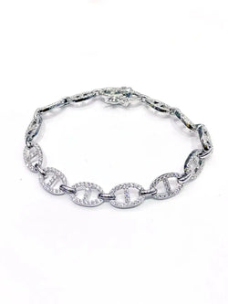 925 Sterling Silver Zircon Tennis Bracelet - Glamora