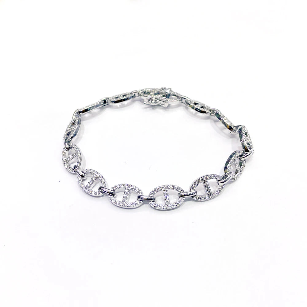 925 Sterling Silver Zircon Tennis Bracelet