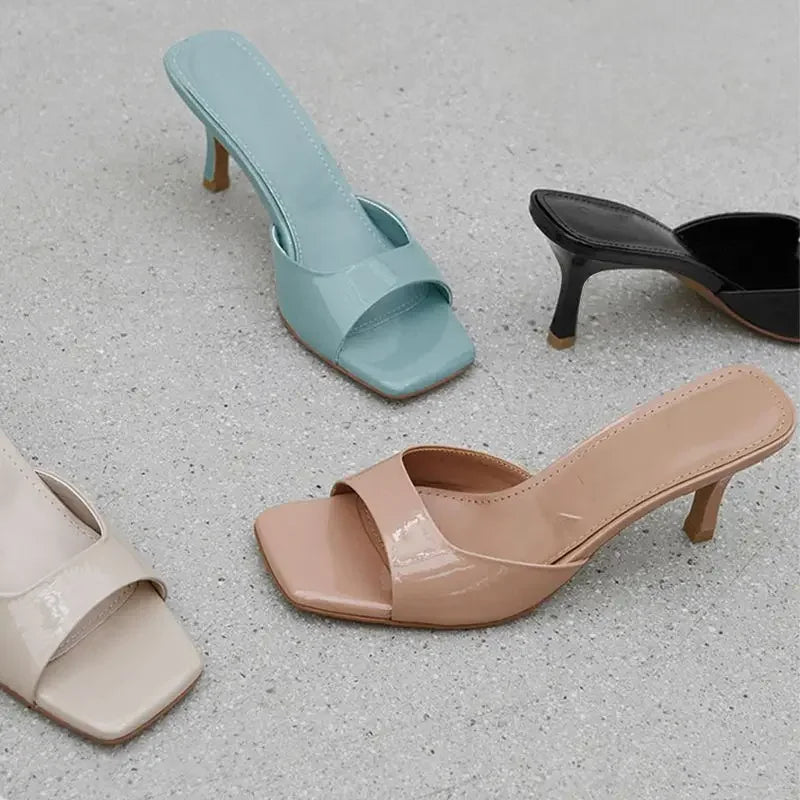 Square Toe High Heel Sandals Summer - Glamora
