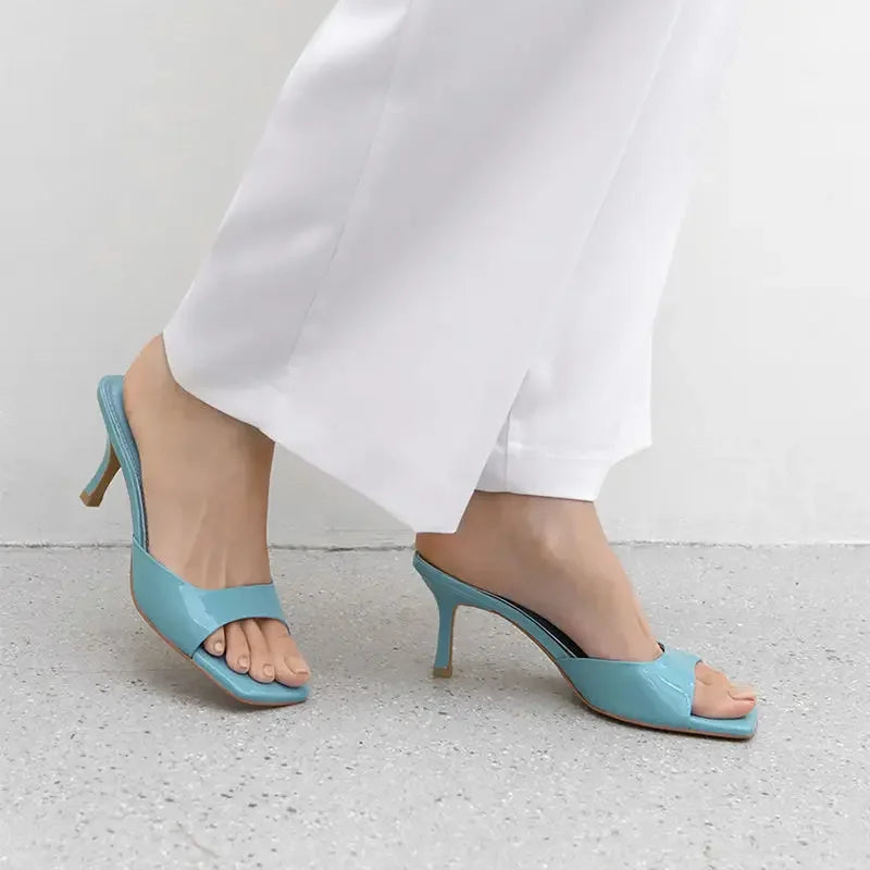 Square Toe High Heel Sandals Summer - Glamora