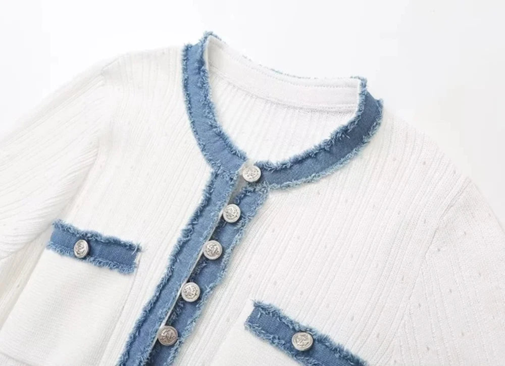 Splicing Knit Wrap Dress Elegant Occasion