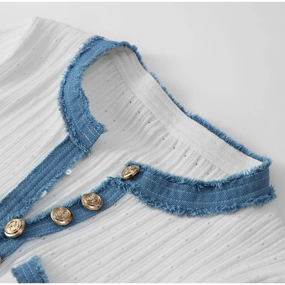 Splicing Knit Wrap Dress Elegant Occasion