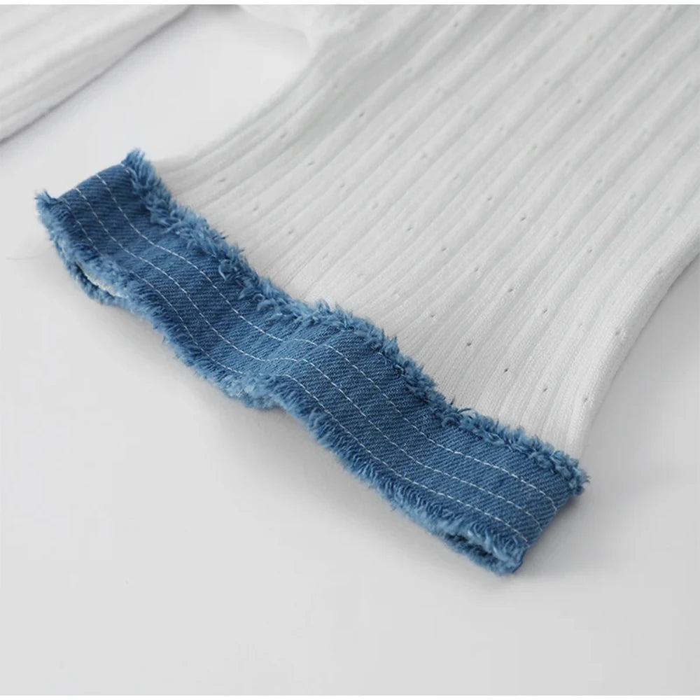 Splicing Knit Wrap Dress Elegant Occasion