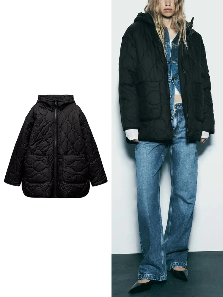 Hooded Warm Zipper Jacket Women - Glamora