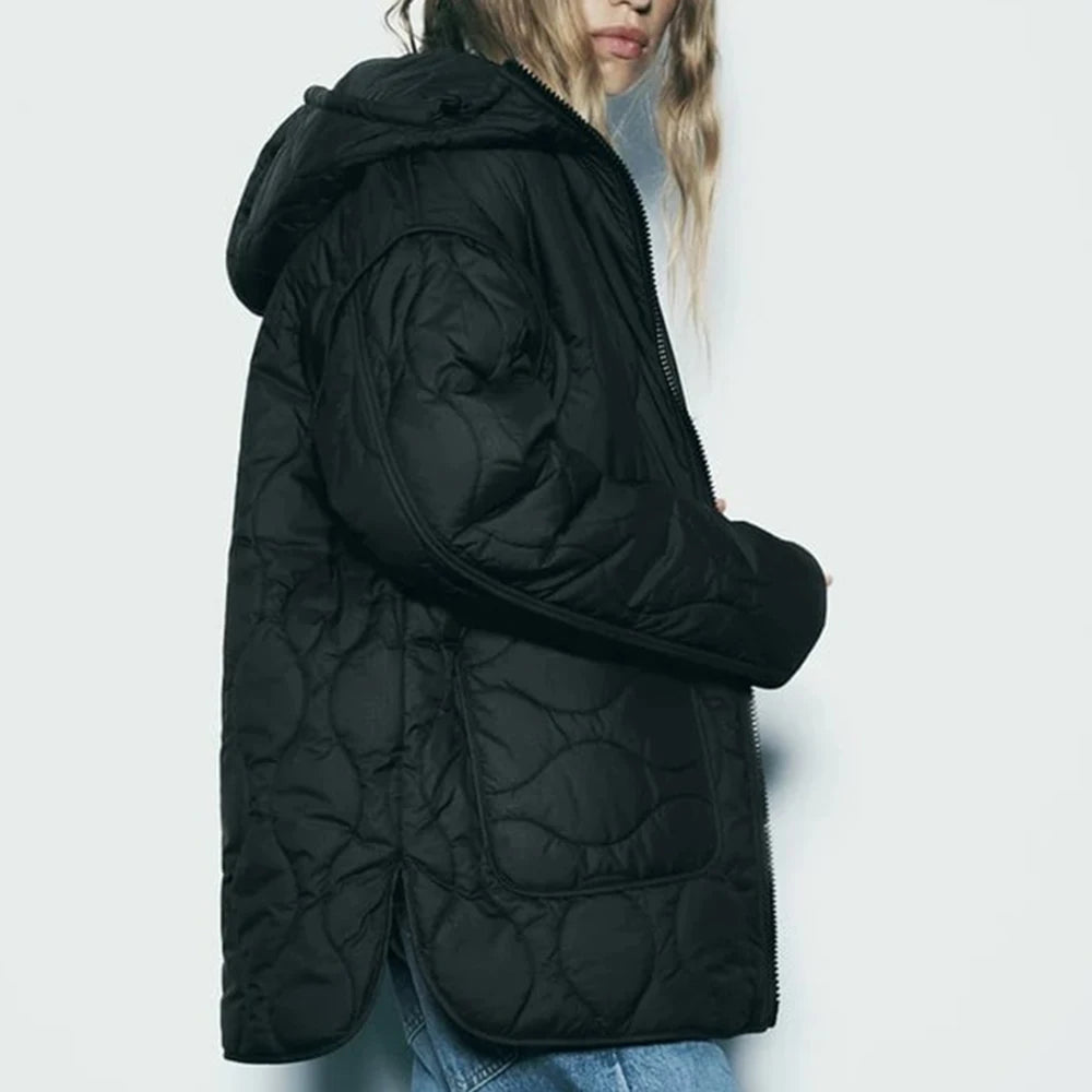 Hooded Warm Zipper Jacket Women