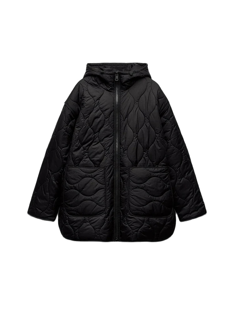 Hooded Warm Zipper Jacket Women - Glamora