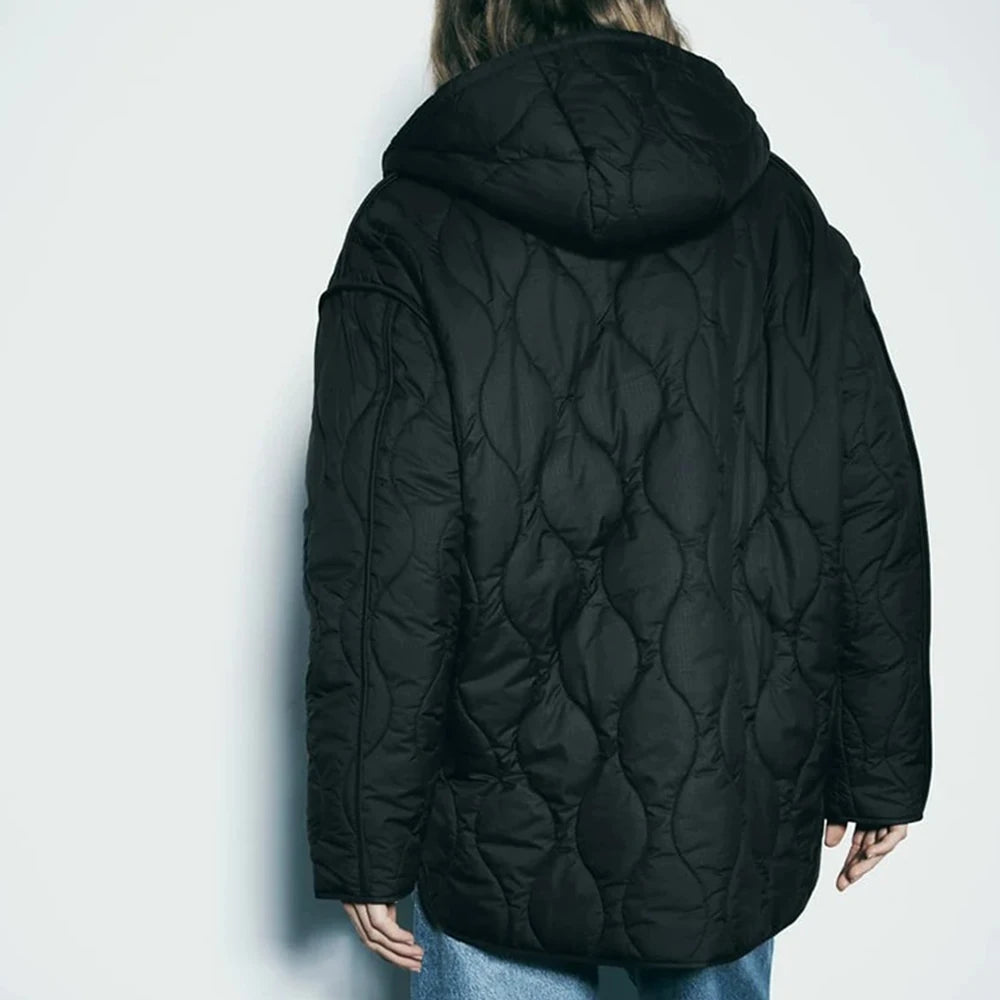 Hooded Warm Zipper Jacket Women
