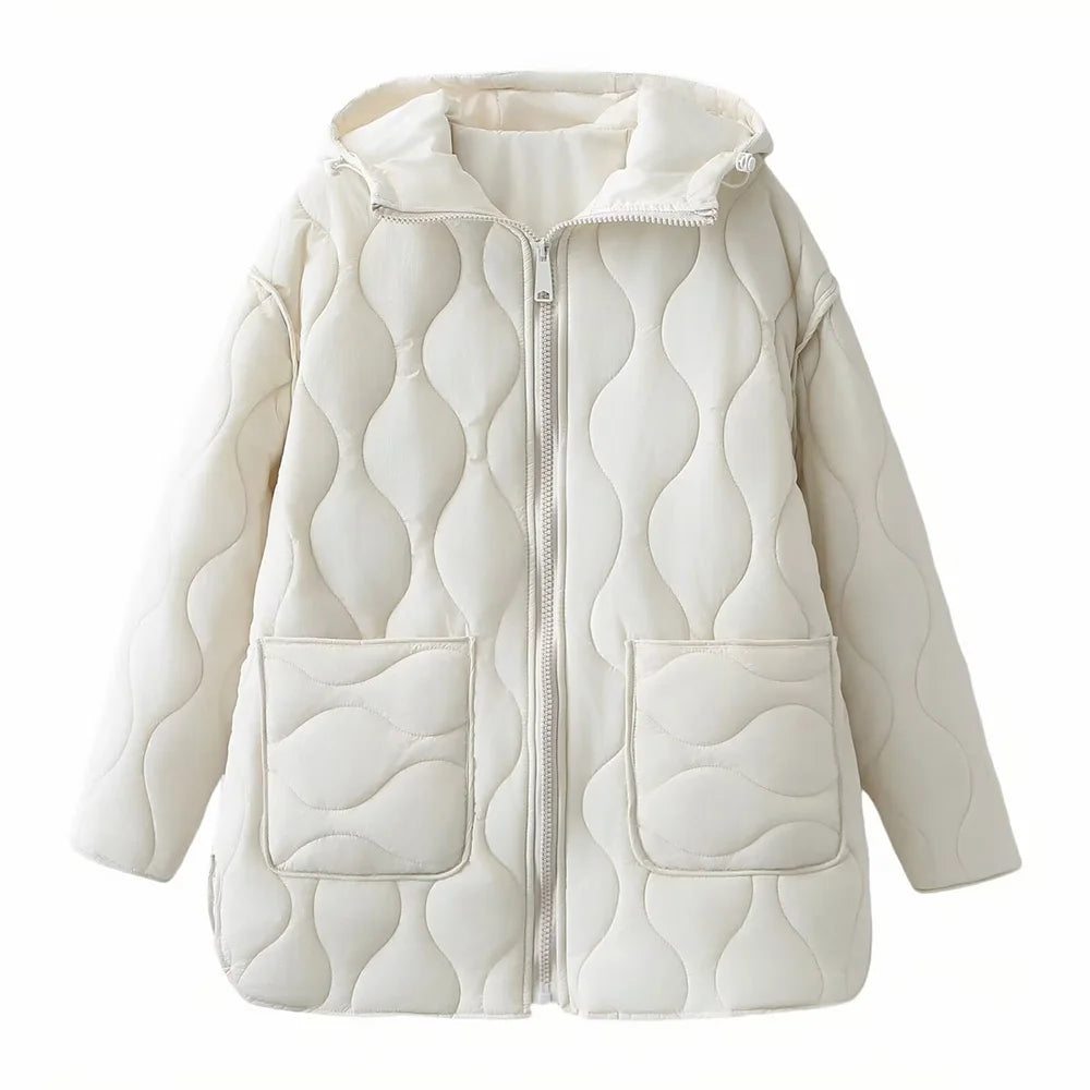 Hooded Warm Zipper Jacket Women