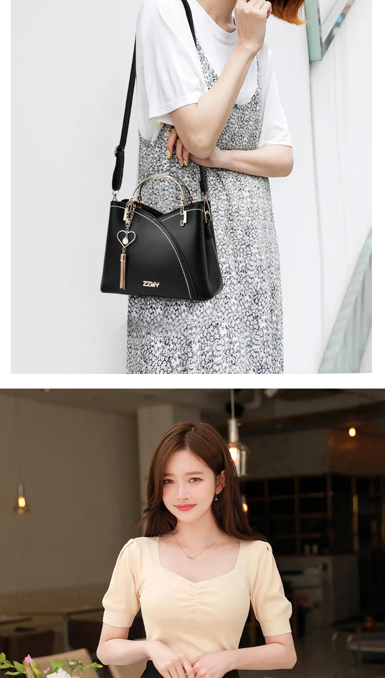 Large Capacity Patchwork Handbag Stylish Women - Glamora