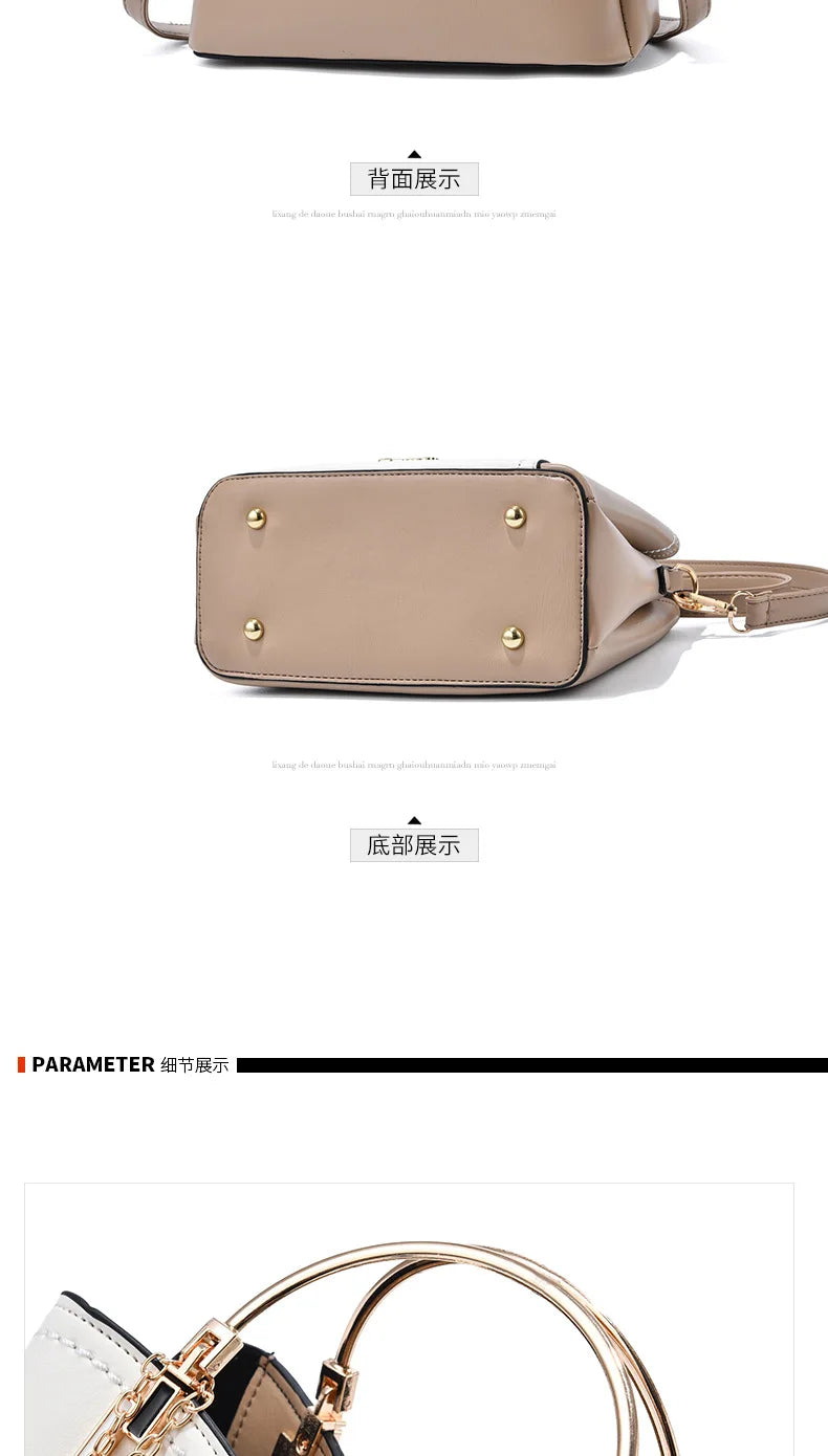 Large Capacity Patchwork Handbag Stylish Women - Glamora