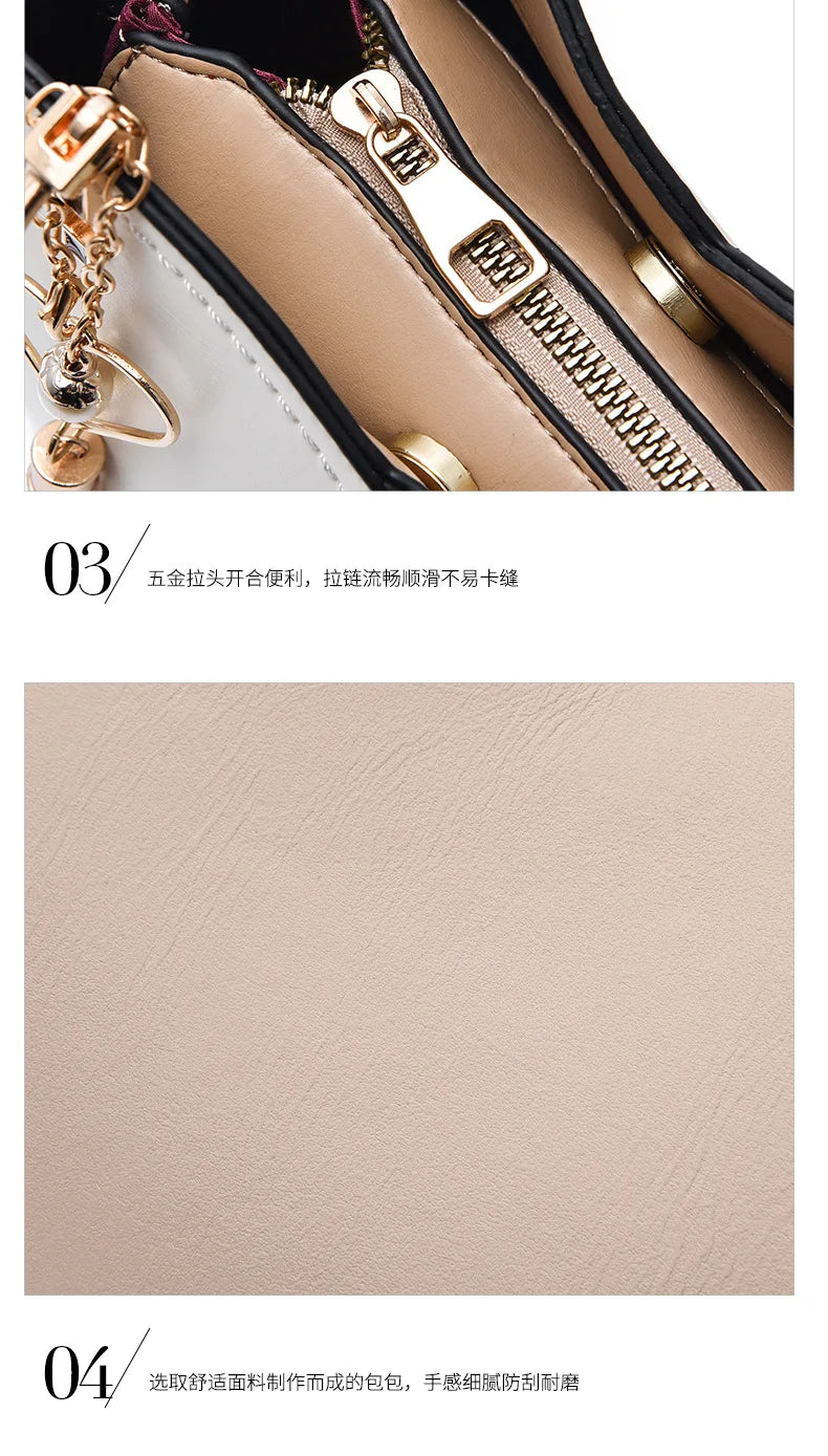 Large Capacity Patchwork Handbag Stylish Women