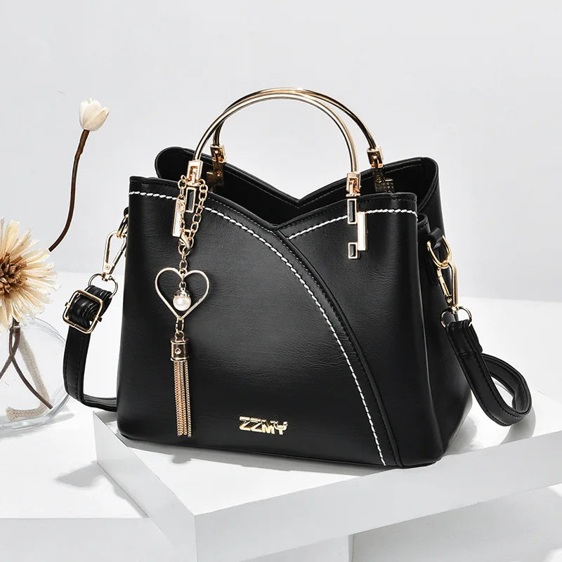 Large Capacity Patchwork Handbag Stylish Women - Glamora