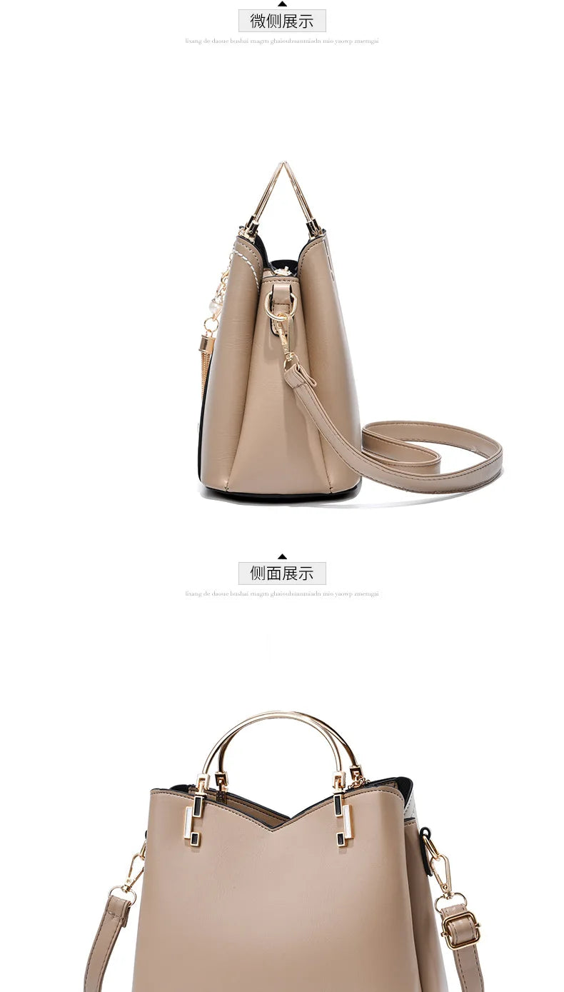 Large Capacity Patchwork Handbag Stylish Women