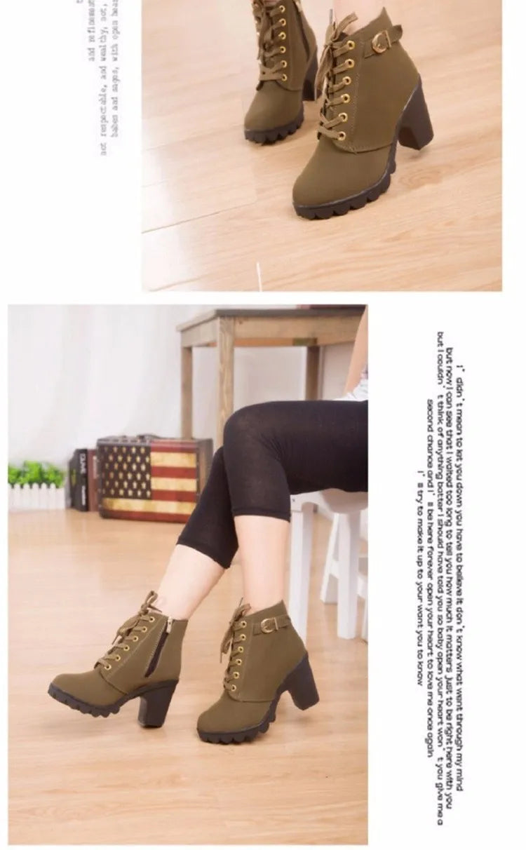 Lace Up High Heels Stylish Women - Glamora