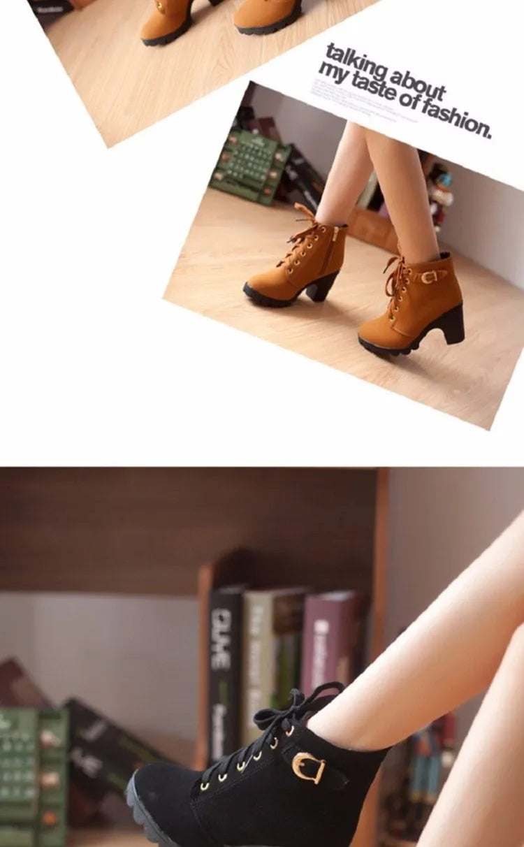 Lace Up High Heels Stylish Women - Glamora