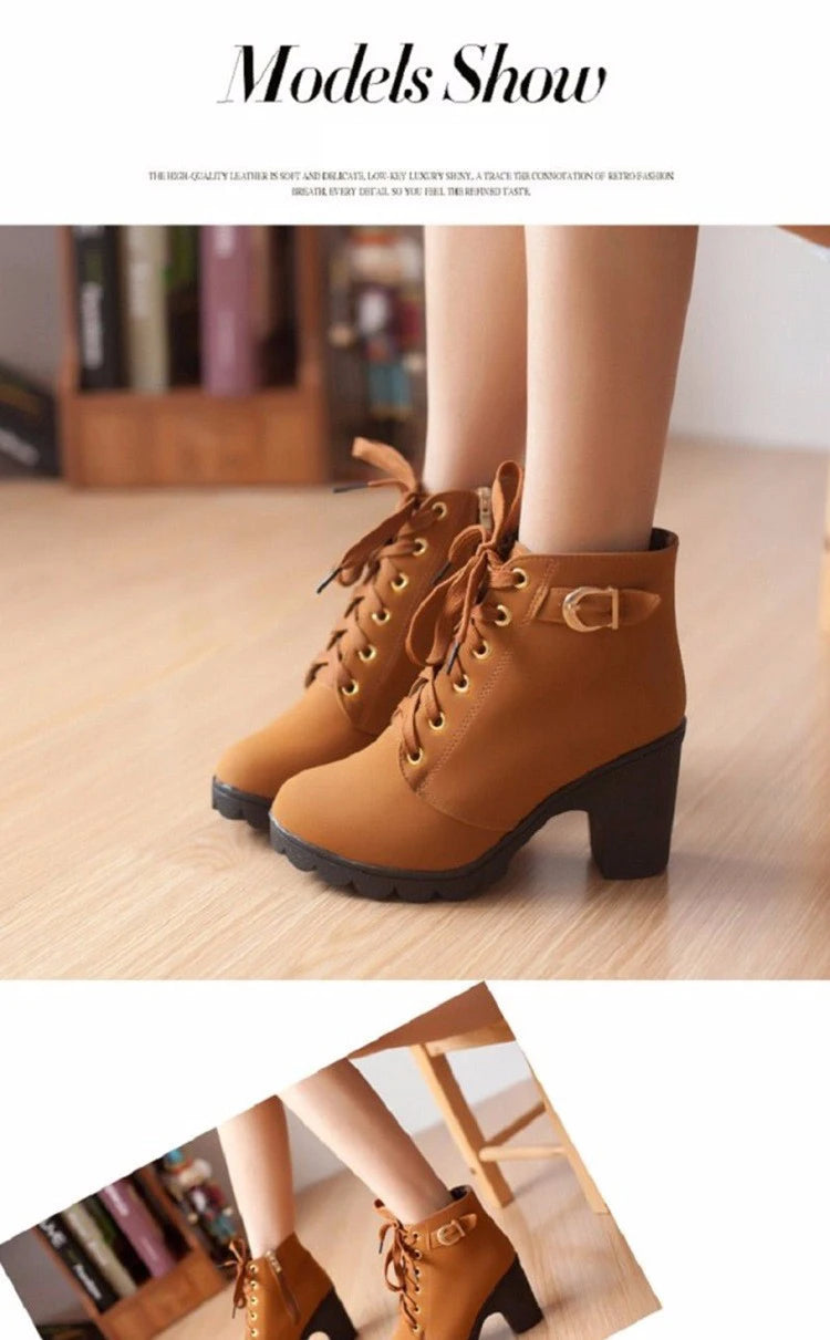 Lace Up High Heels Stylish Women