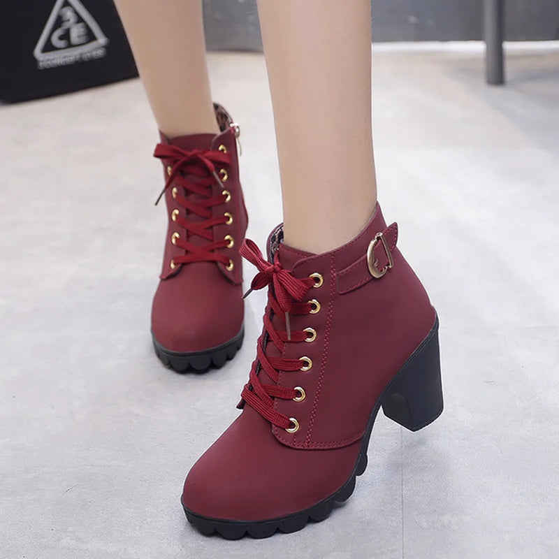 Lace Up High Heels Stylish Women - Glamora